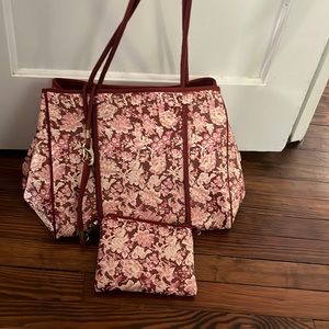 Anthropologie Hazel Tote in Red Motif